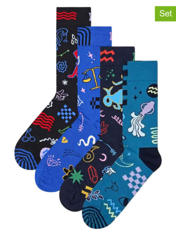 Happy Socks 4-delige set: sokken "Virgo, Libra, Capricorn en Acuario" meerkleurig