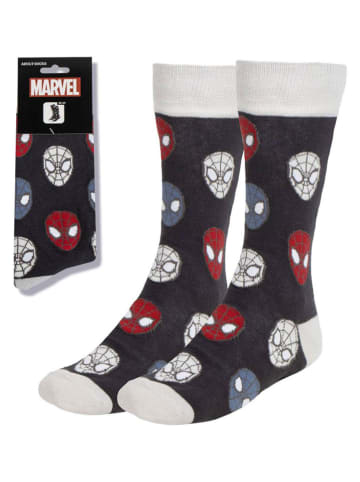 Lucky Socks Socken "Spiderman" in Grau/ Anthrazit/ Bordeaux