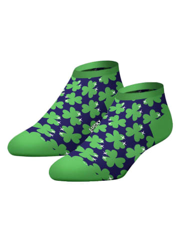 Lucky Socks 2er-Set: Socken in Grün/ Dunkelblau