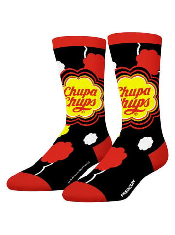 Disney Skarpety (2 pary) "Chupa-Chups" w kolorze czarno-czerwono-żółtym