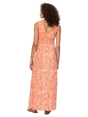 Aller Simplement Kleid in Orange/ Creme