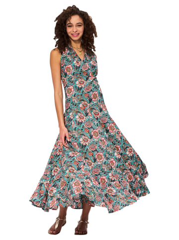 Aller Simplement Jurk turquoise/rood