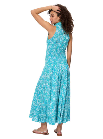 Aller Simplement Kleid in Türkis/ Weiß
