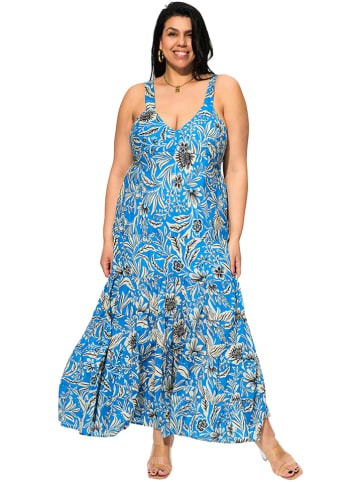 Aller Simplement Jurk blauw/wit