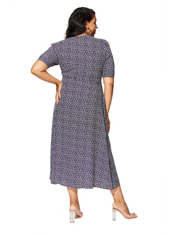 Aller Simplement Jurk donkerblauw/wit