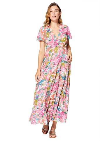 Aller Simplement Sukienka w kolorze jasnoróżowo-zielono-niebieskim