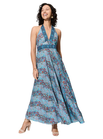Aller Simplement Kleid in Blau/ Braun