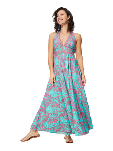 Aller Simplement Jurk turquoise/roze