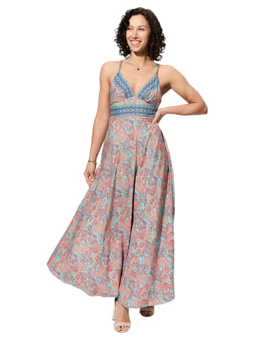 Aller Simplement Kleid in Türkis/ Rot