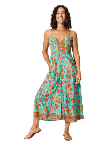 Aller Simplement Jumpsuit turquoise/oranje