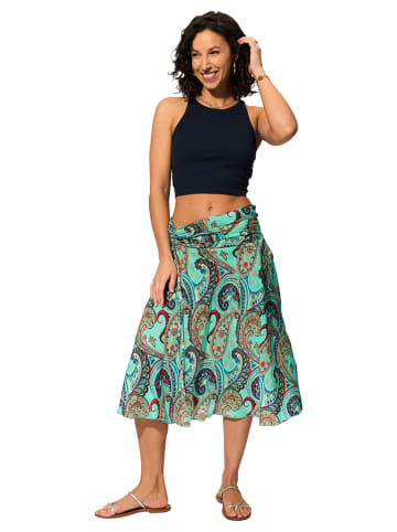 Aller Simplement Rok turquoise/meerkleurig