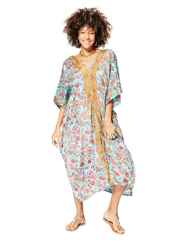 Aller Simplement Kaftan w kolorze turkusowo-czerwonym