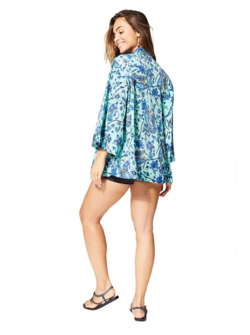 Aller Simplement Kimono in Türkis/ Blau