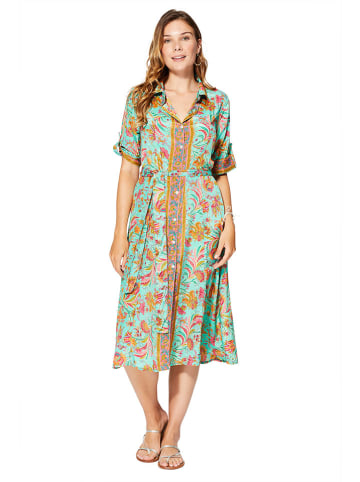 Aller Simplement Kleid in Türkis/ Orange