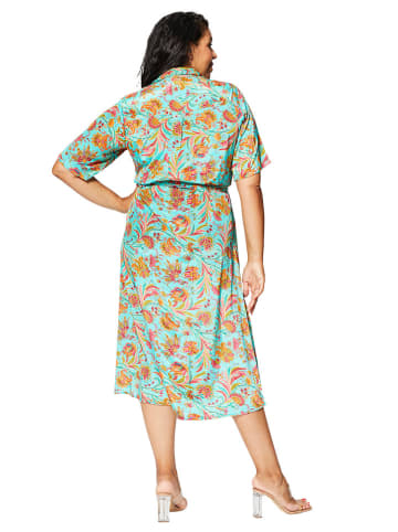 Aller Simplement Jurk turquoise