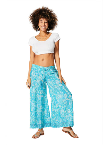 Aller Simplement Broek turquoise/wit