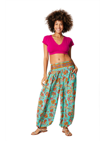 Aller Simplement Harembroek turquoise/oranje