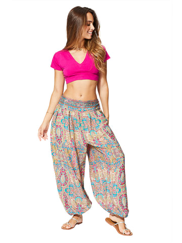 Aller Simplement Spodnie w kolorze turkusowo-różowym