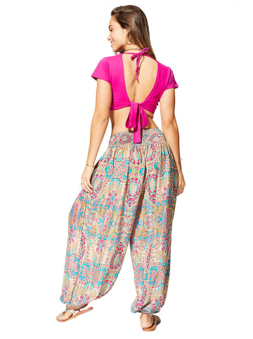 Aller Simplement Spodnie w kolorze turkusowo-różowym