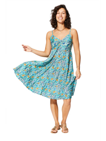 Aller Simplement Jurk turquoise