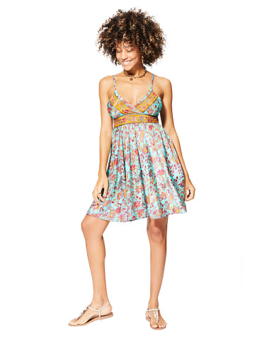 Aller Simplement Jurk turquoise/rood