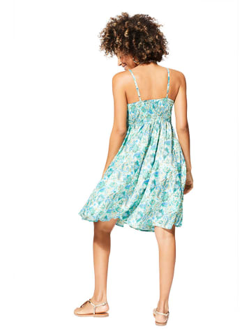 Aller Simplement Kleid in Grün/ Weiß