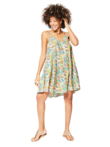 Aller Simplement Sukienka w kolorze miętowym ze wzorem