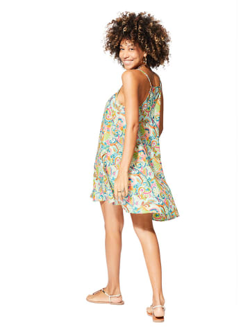 Aller Simplement Jurk mintgroen/meerkleurig