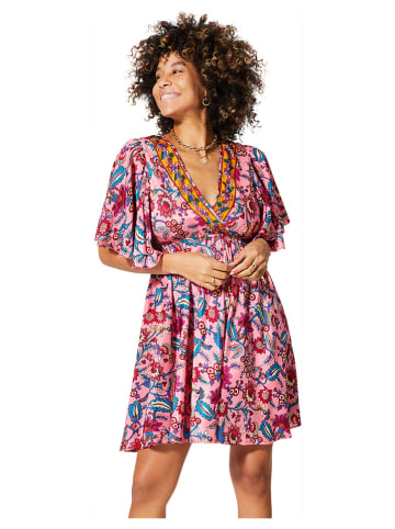 Aller Simplement Kleid in Pink/ Blau