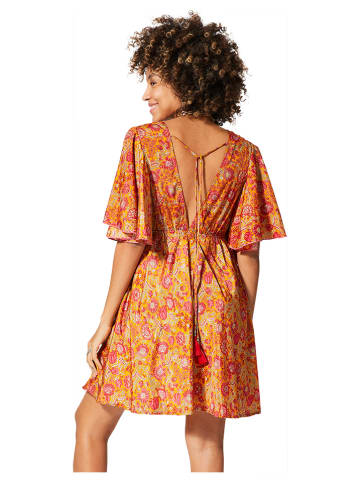 Aller Simplement Kleid in Orange/ Pink