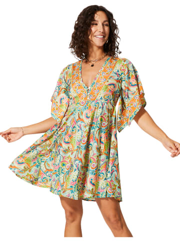 Aller Simplement Kleid in Grün/ Bunt