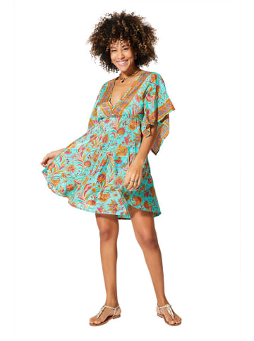 Aller Simplement Kleid in Türkis/ Orange