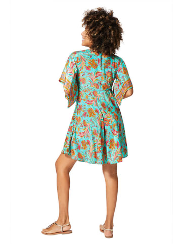 Aller Simplement Kleid in Türkis/ Orange