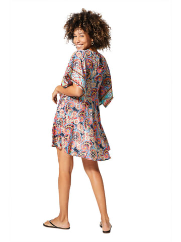 Aller Simplement Kleid in Dunkelblau/ Pink