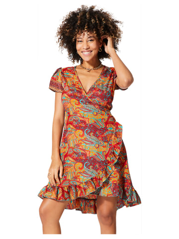 Aller Simplement Kleid in Rot/ Orange