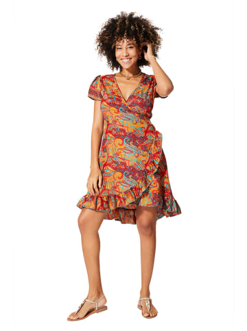 Aller Simplement Kleid in Rot/ Orange