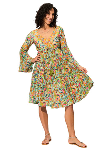 Aller Simplement Sukienka w kolorze zielonym ze wzorem