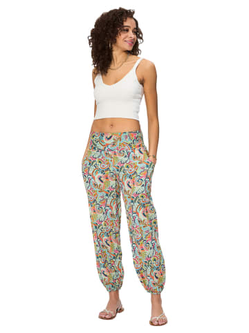 Aller Simplement Broek lichtblauw/oranje