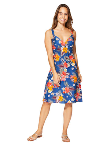 Aller Simplement Kleid in Blau/ Orange