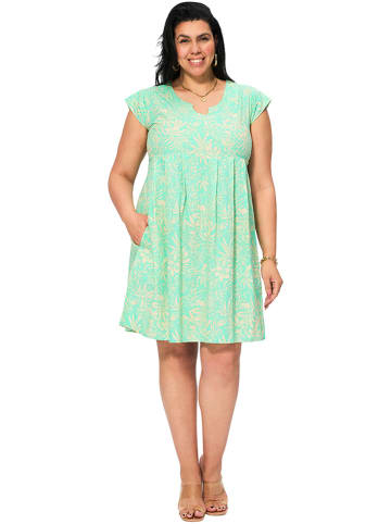 Aller Simplement Sukienka w kolorze jasnozielono-kremowym