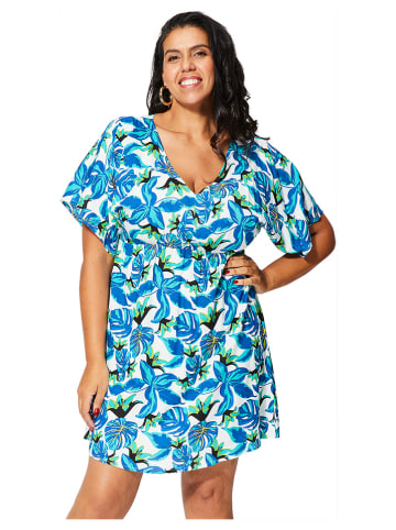 Aller Simplement Kleid in Blau/ Grün