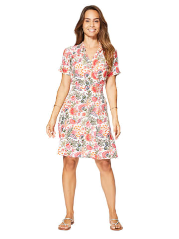 Aller Simplement Kleid in Weiß/ Pink