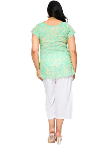 Aller Simplement Blouse lichtgroen/crème