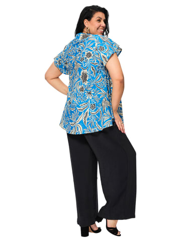 Aller Simplement Bluse in Blau/ Weiß