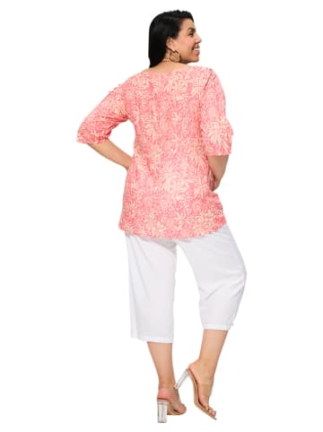 Aller Simplement Bluse in Pink/ Creme