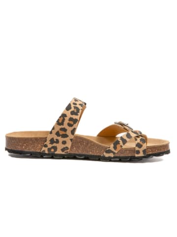 billowy Zehentrenner in Braun/ Beige