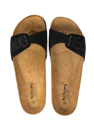 billowy Leren slippers zwart