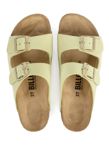 billowy Leren slippers lichtgroen