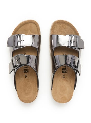 billowy Pantoletten in Silber