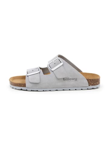 billowy Leren slippers grijs
